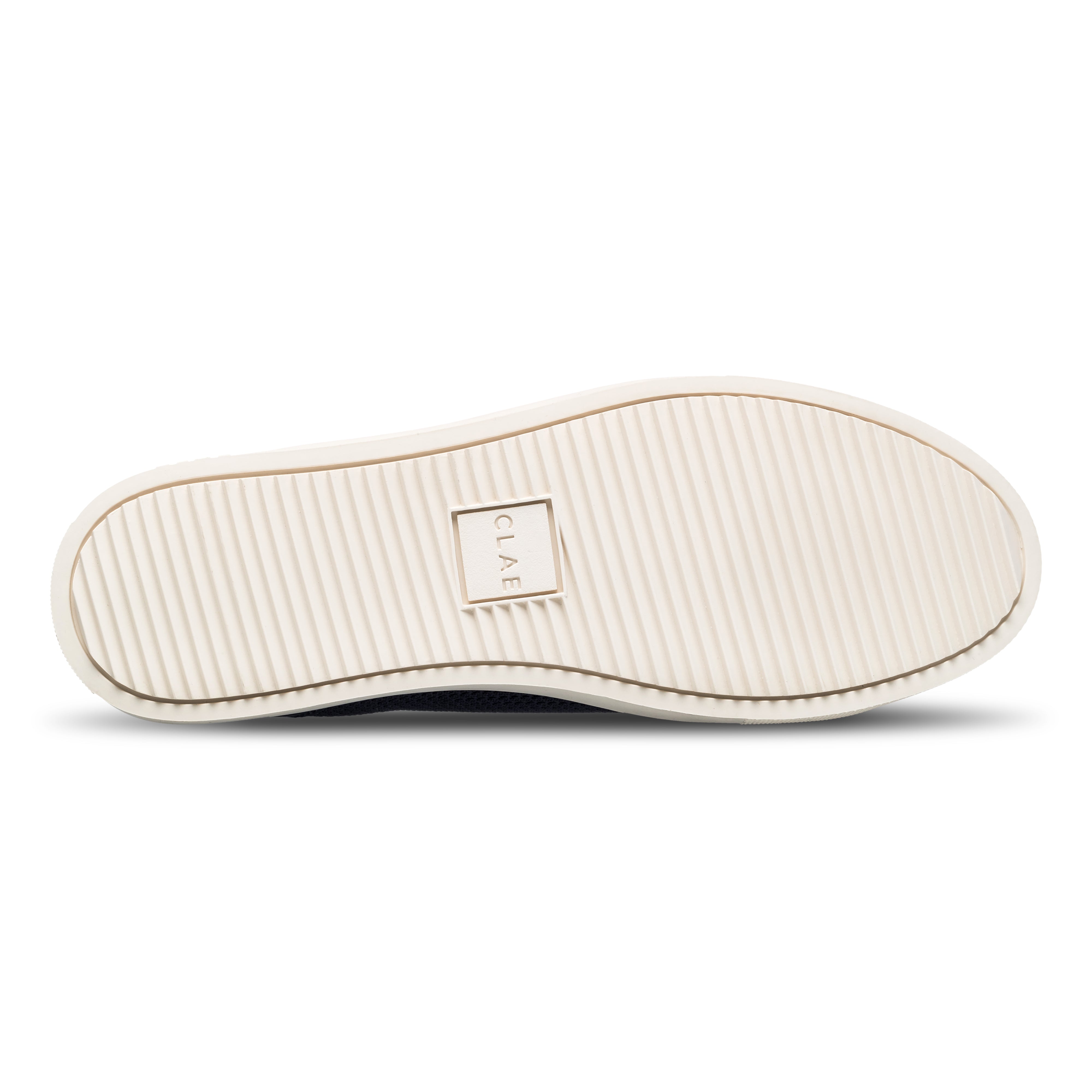 Bradley Knit shoe in Navy Safari with Standard Premium (SP) sole, designed for comfort and durability, sole view.