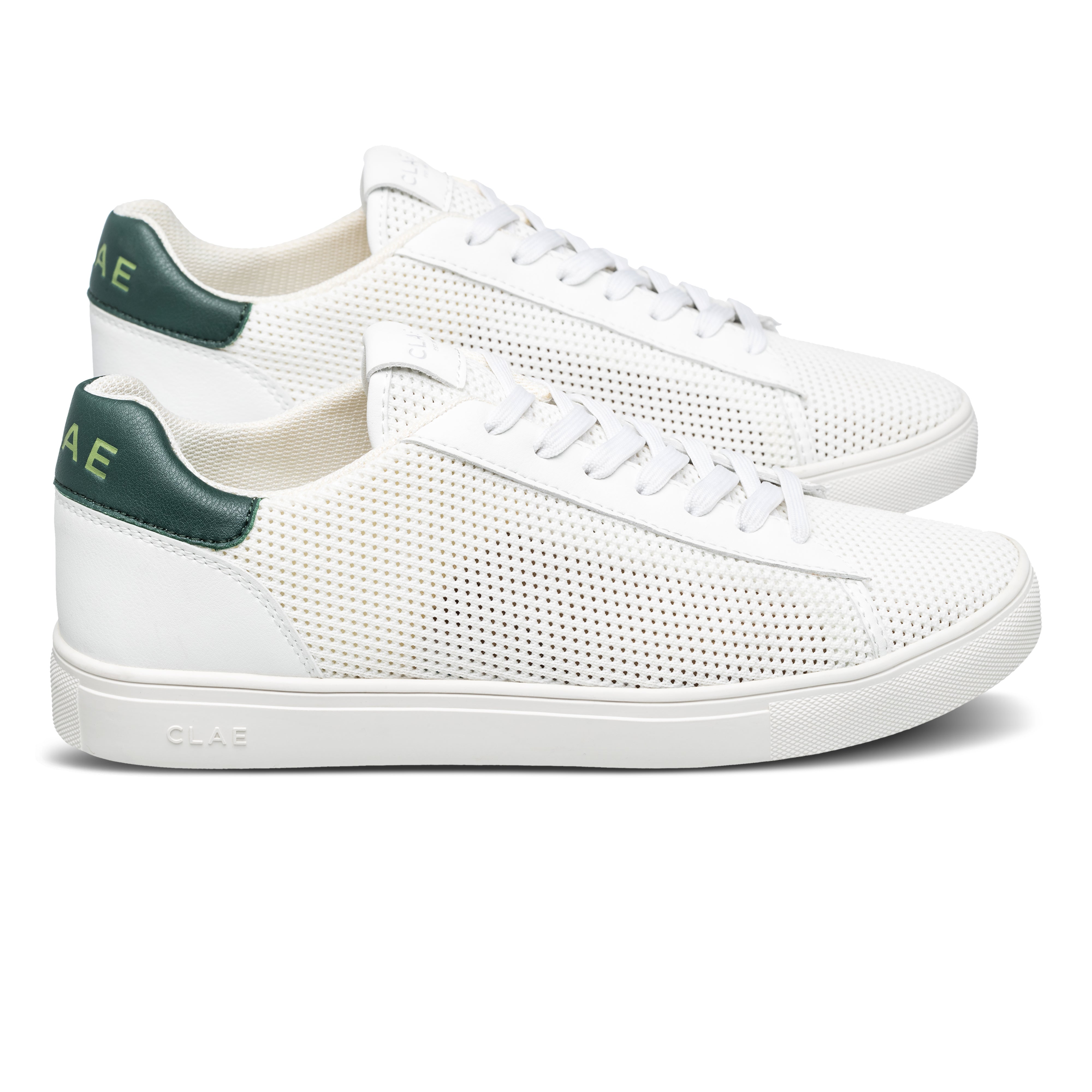 Bradley Knit shoe in White Pine Needle with SEAQUAL® YARN recycled fiber, side view showing lightweight and breathable construction.